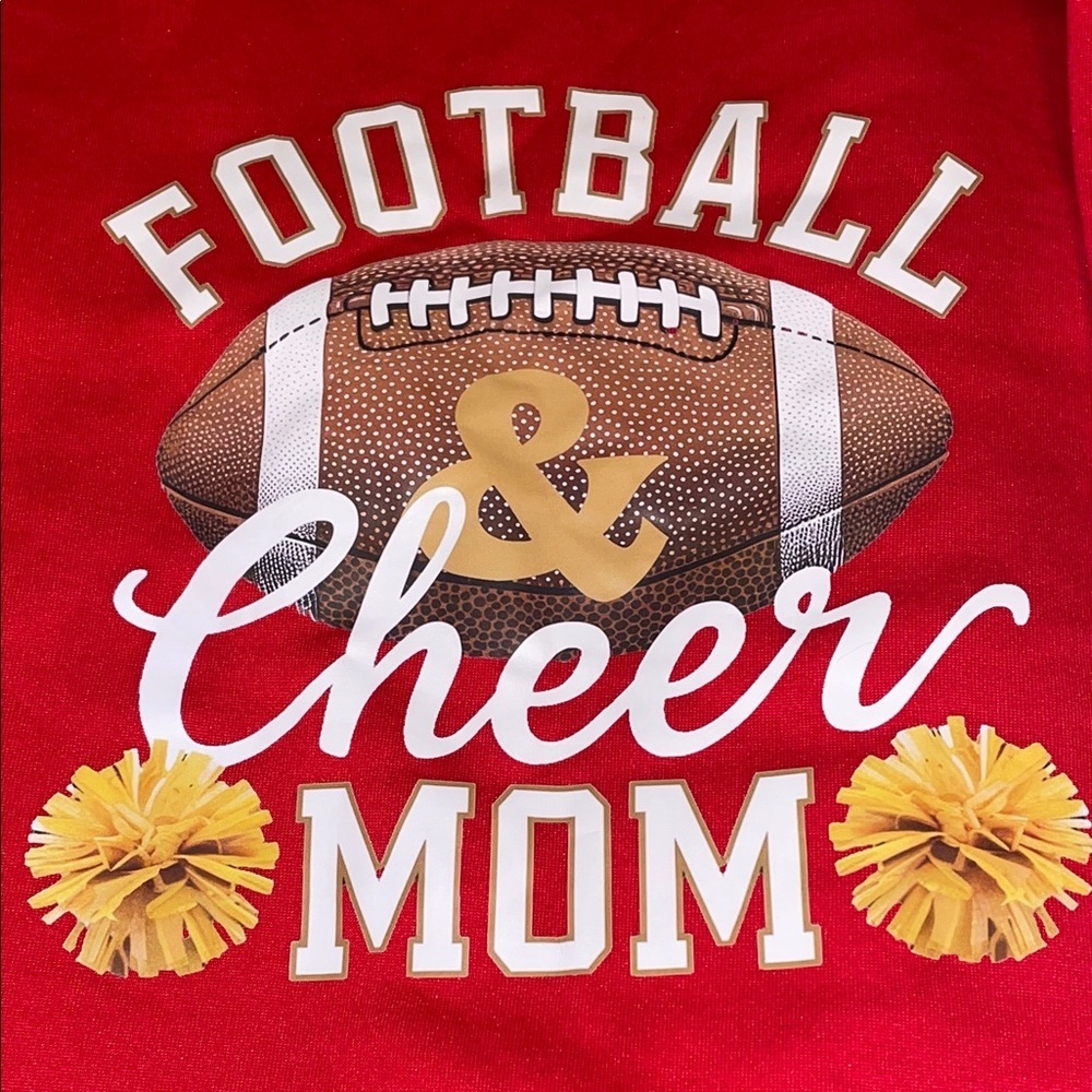 Red Football Cheer Mom Sweatshirt.  Size XXL.  Long sleeve.  Super soft.